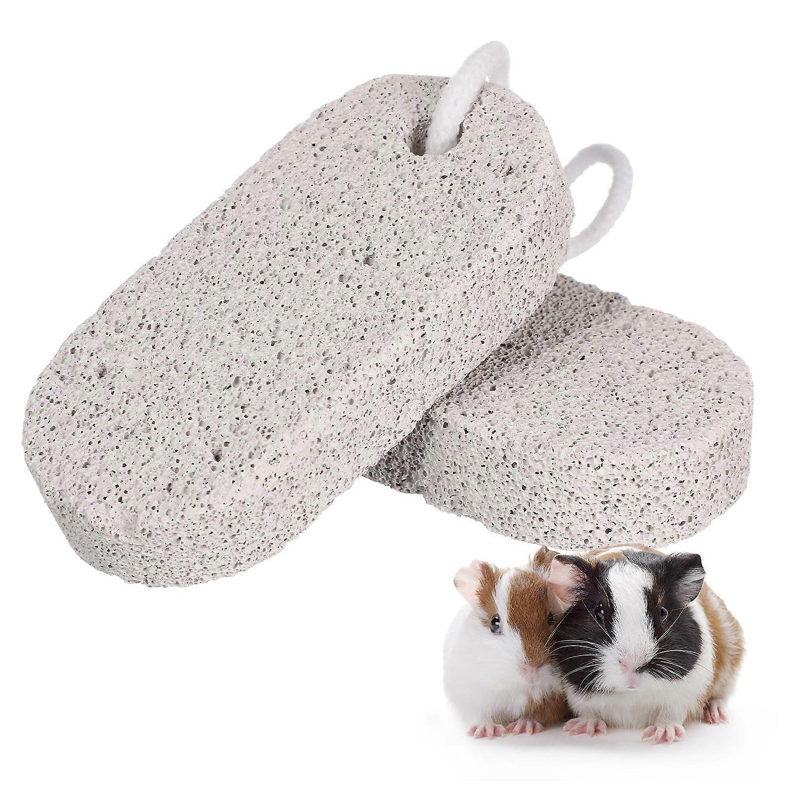 Hamster Grinding Stone Rectangular Pet Molars Stone For Mouse Rabbit Squirrel Other Small Pets 9x4.5cm 2Pcs