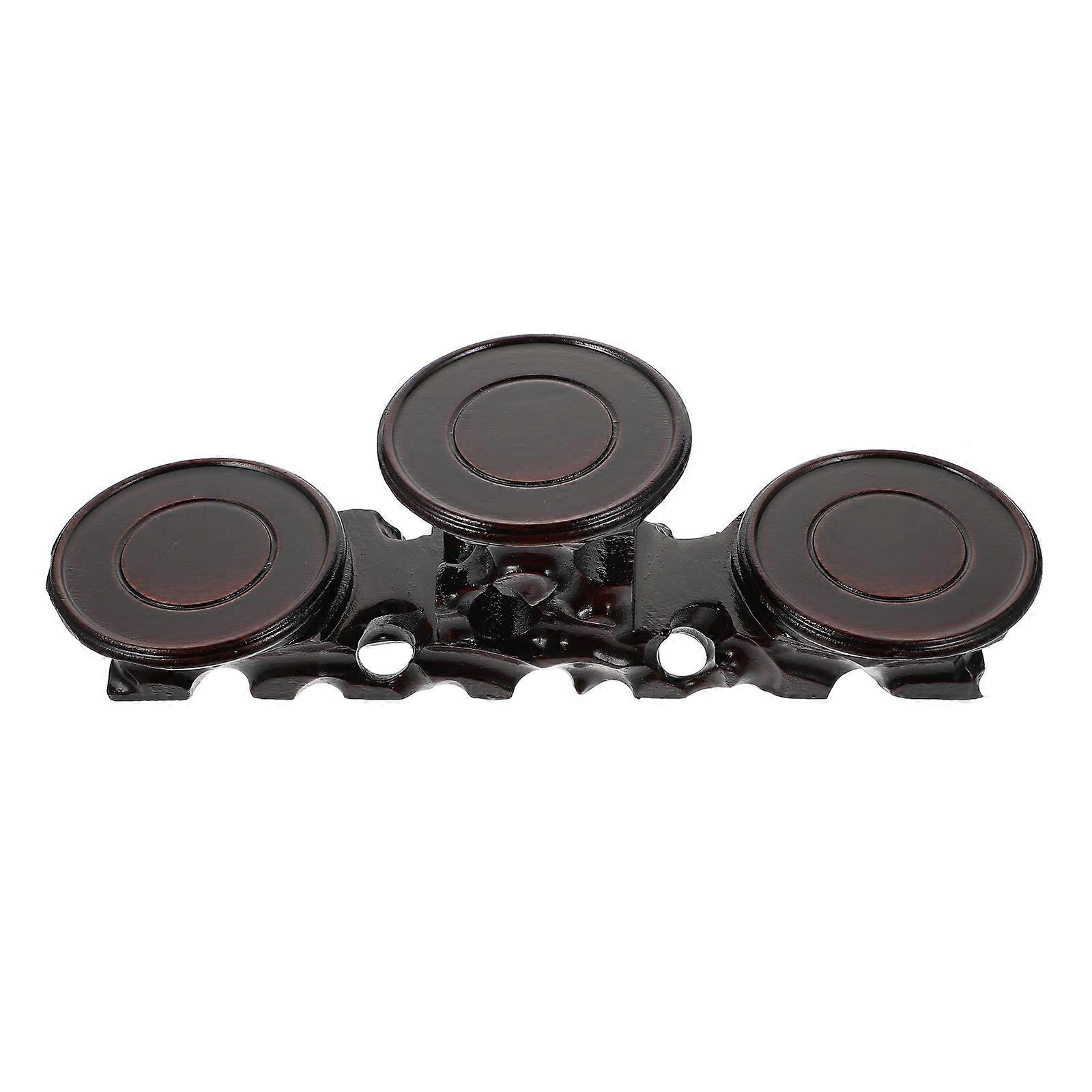 Display Stand Wood Antique Display Rack Black 31X9.2X9CM Display 1Pack