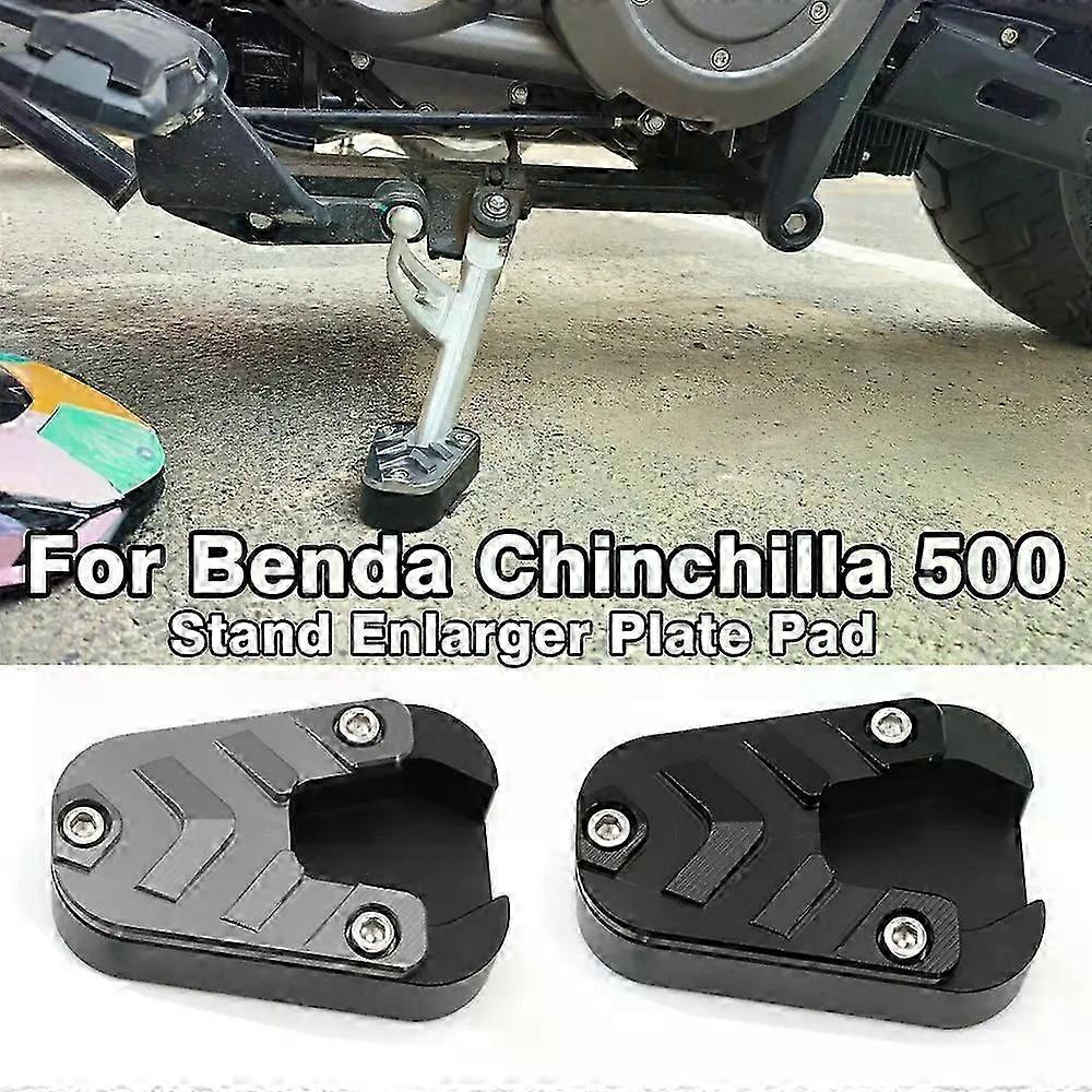 Fit For Benda Chinchilla 500 Chinchilla500 Enlarger Extension Plate Motorcycle Kickstand Side Stand Foot Enlarge Extension Pedal