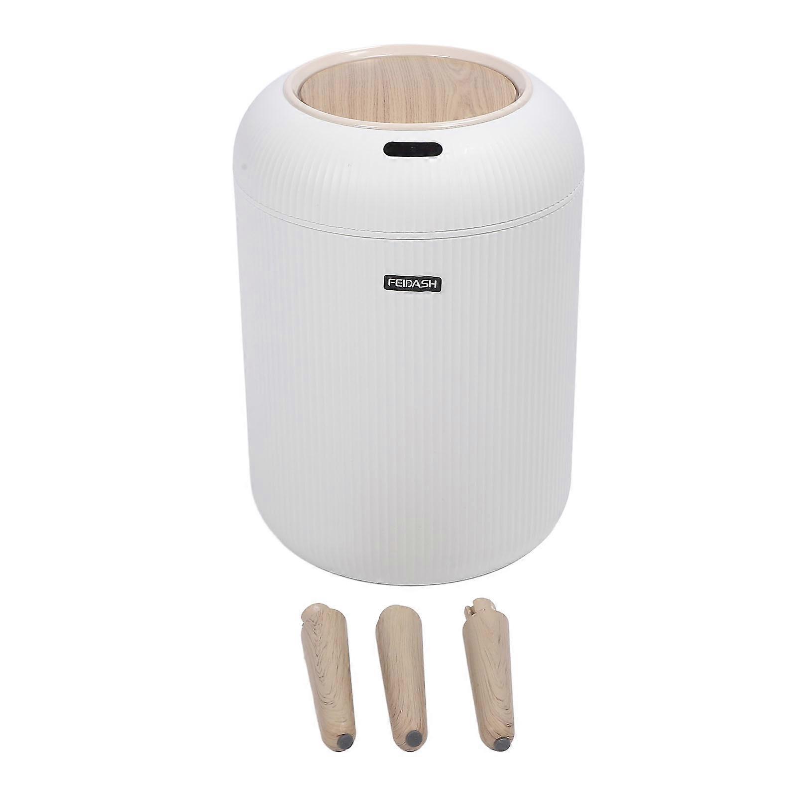 Smart Sensor Trash Can, Waterproof, Plastic, Touchless, Automatic, for Bathrooms, Kitchens, RVs, White