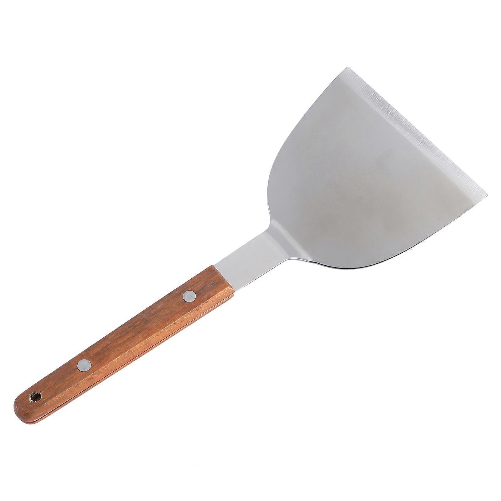 1pc Wooden Handle Tool for Pizza, Steak & Fish Cooking – , Scratch Resistant Design for Home and Restaurant Use