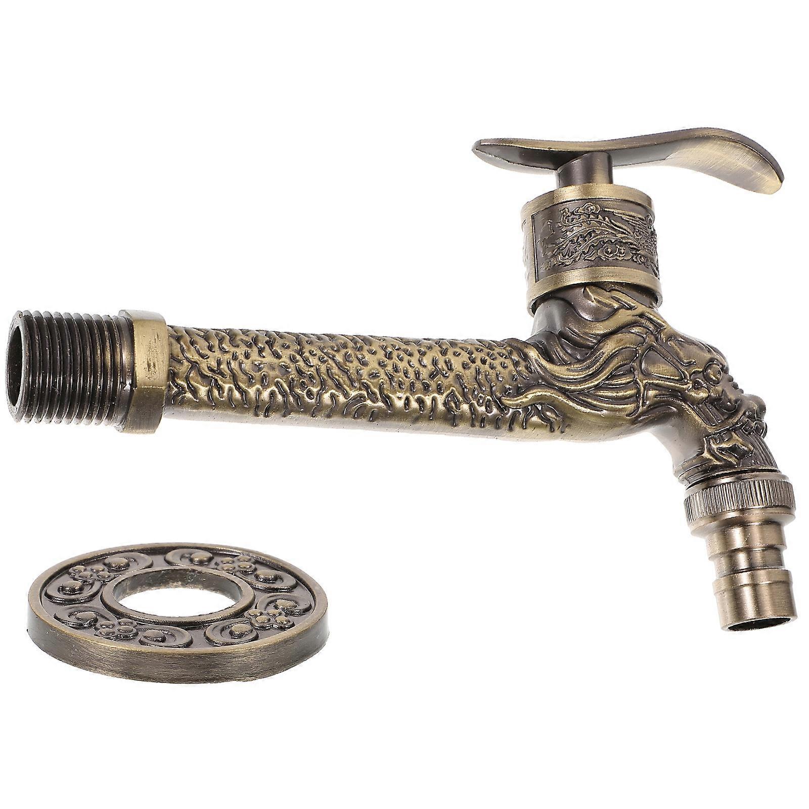 Garden Decorative Faucet Wall Mount Smooth Switching Zinc Alloy Material Outdoor Use 1Set