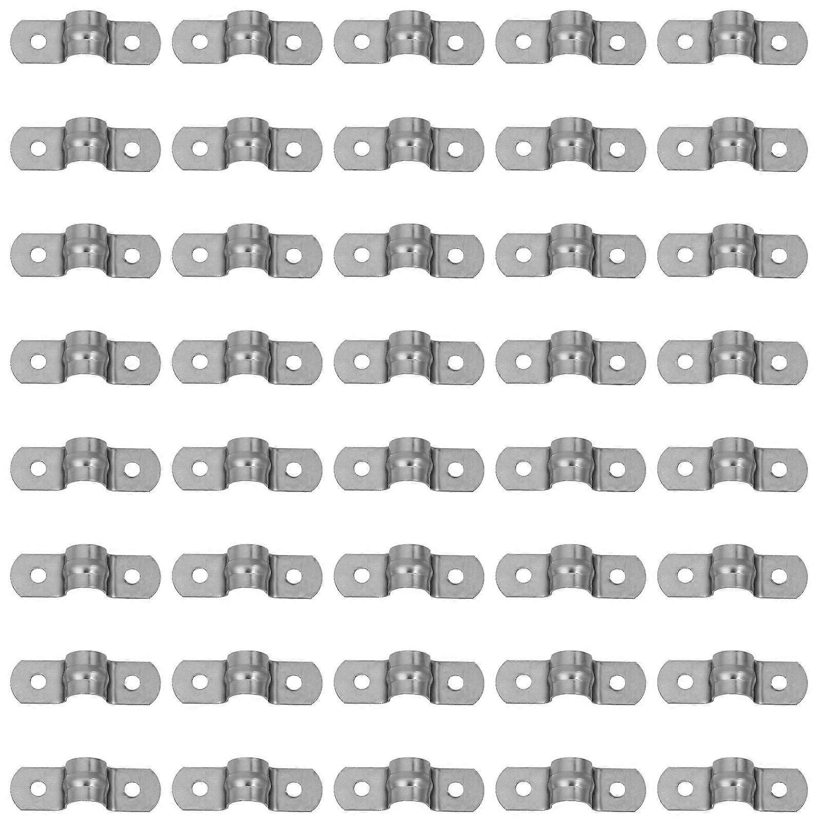 Pipe Brackets Clamps U Shaped Saddle Clamps Durable For Rubber Hoses 40Pcs