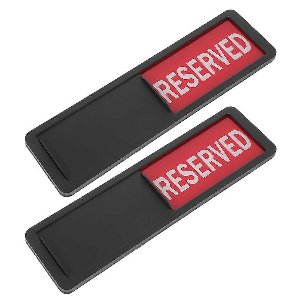 2pcs Reserved Sign for Office Door, Sliding Door Indicator for Meeting Room & Bathroom Privacy Status, Easy Status Change for Hotels, Hospitals,