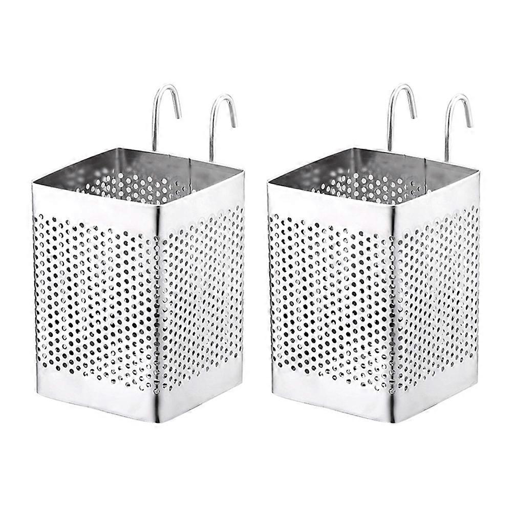 Stainless Steel Chopsticks Organizer with Draining, Multifunctional Storage Rack for Kitchen Utensils, Tidy & Accessible Design for Home & Restaurants