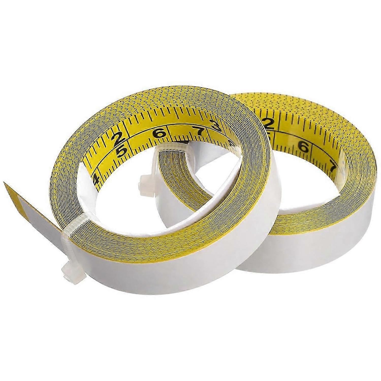 2 Rolls Self Adhesive Measuring Tape Metric Tape Measure Peel and Stick Ruler Tapes for Woodworking
