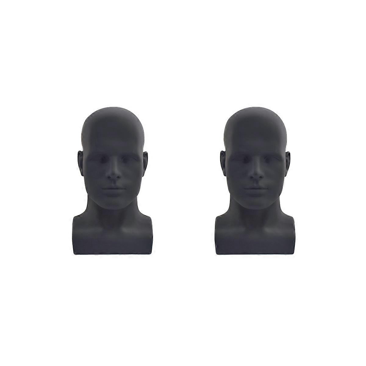 Male Mannequin Head Professional Manikin Head for Display Wigs Hats Headphone Display Stand