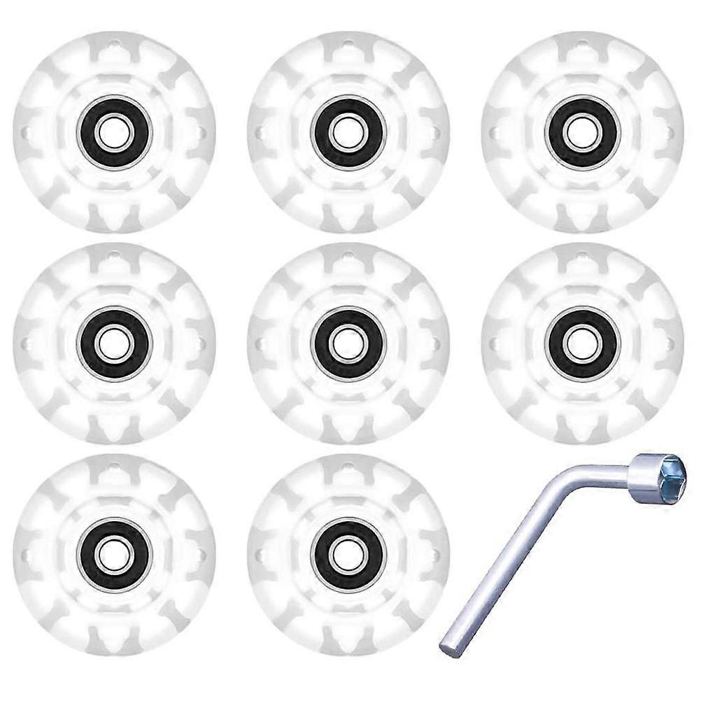 Glowing Roller Skating Wheel Set Outdoor Skating Sturdy Foundation 5.4X5.4X3.2CM 1Set
