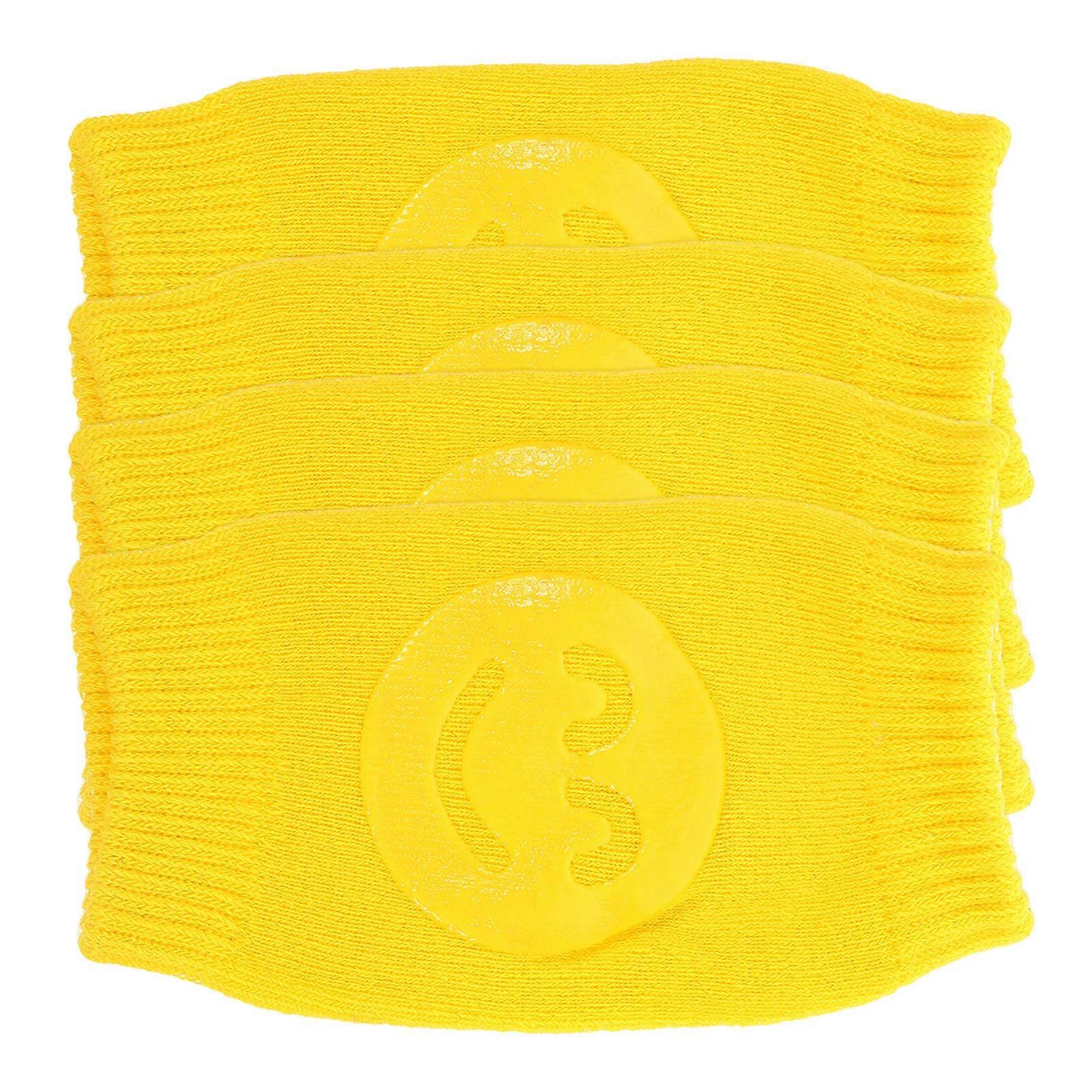 Dancing Shoe Socks Cotton Dancer Shoe Socks Shoes Dance Practice Reduce Friction Yellow Cotton 2Pcs