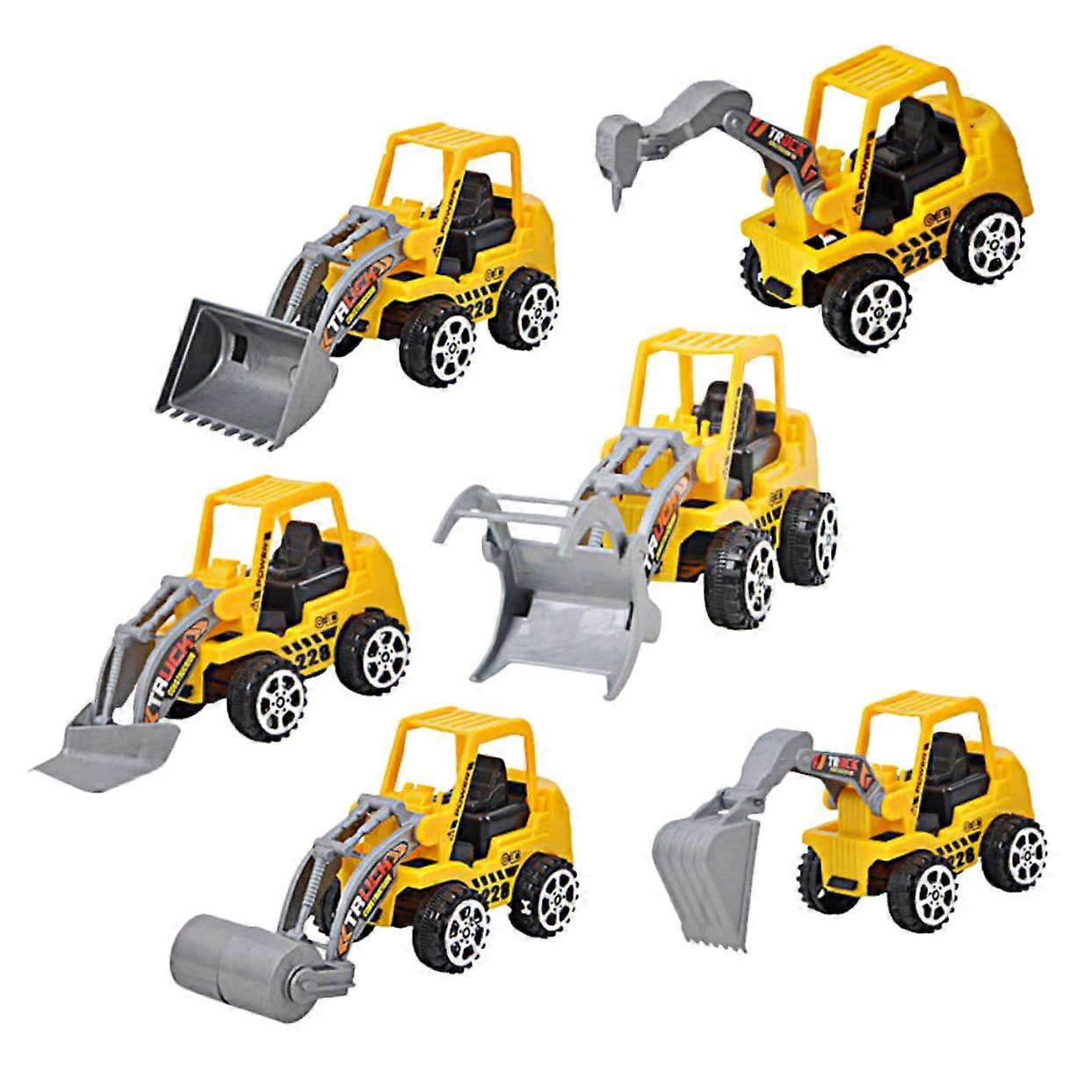 Model Building Truck Toy Pack of 10 Construction Vehicles for Kids - Durable Plastic, Realistic Designs, Multi-Color