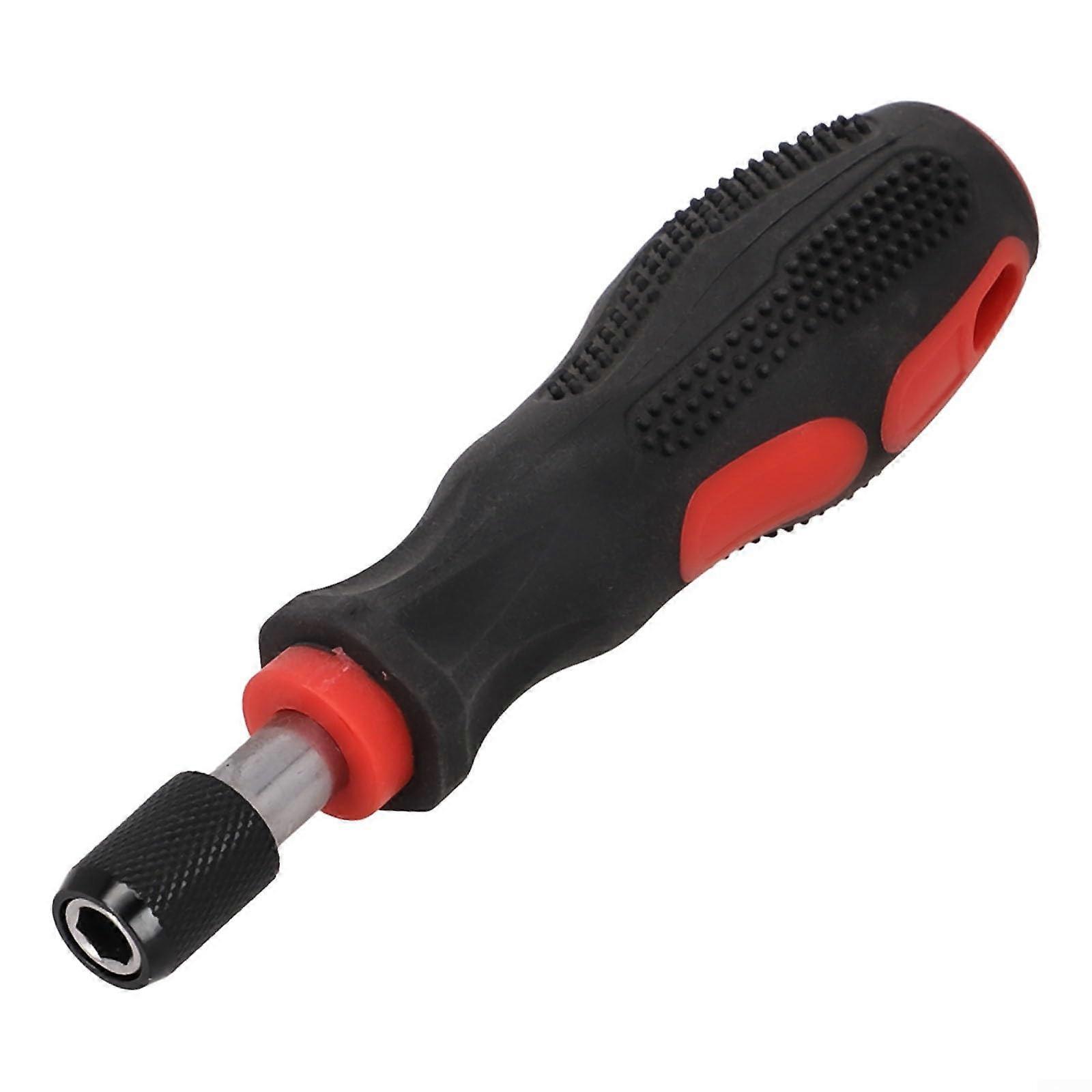 Ergonomic Screwdriver Handle with Magnetic Bit Adapter, Yellow-Black, Prevents Bit Loss, Ideal for Home and DIY Use