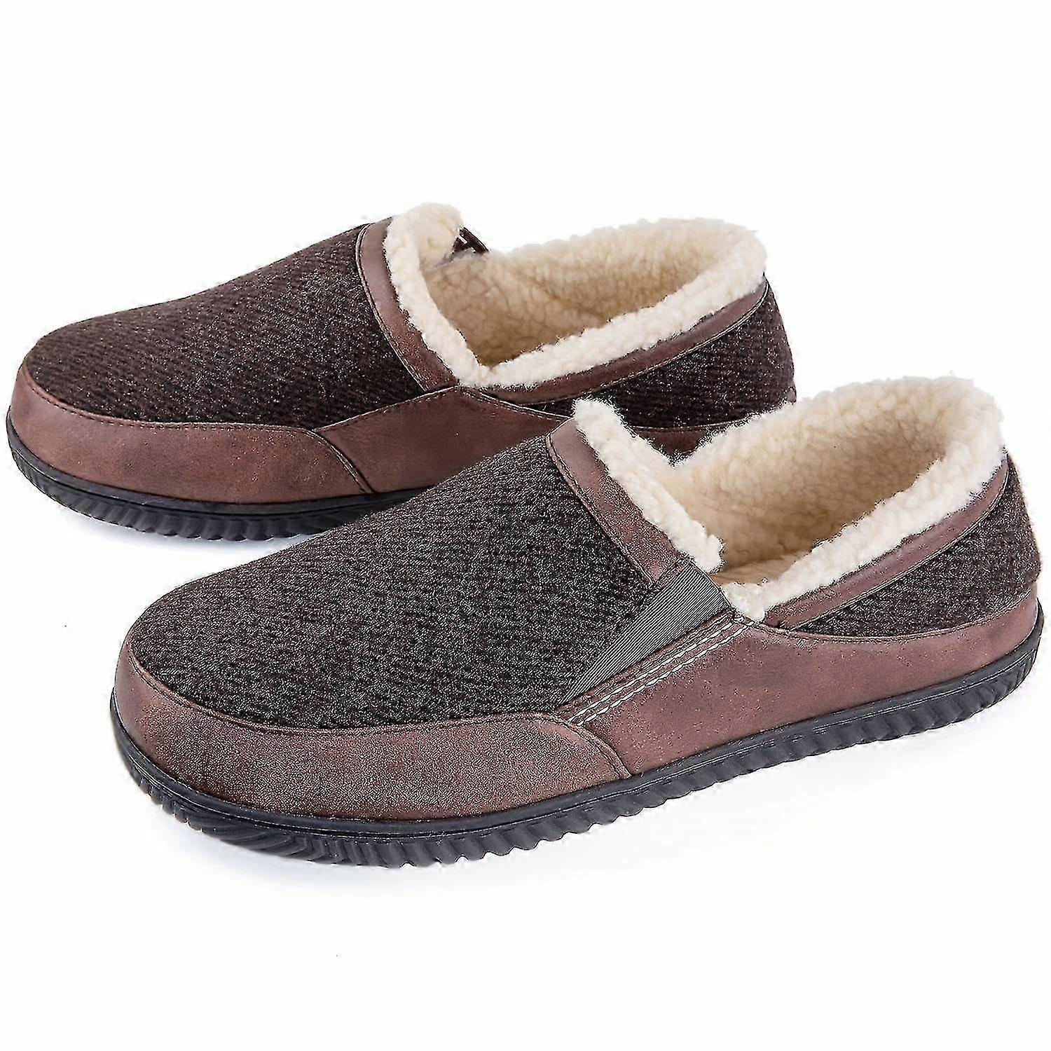 New Models Men's Luxuriously Soft Plush Slides - Cozy, Comfortable Fuzzy Bedroom Slippers with Non-Slip Sole - Ideal for Indoor/Outdoor Use