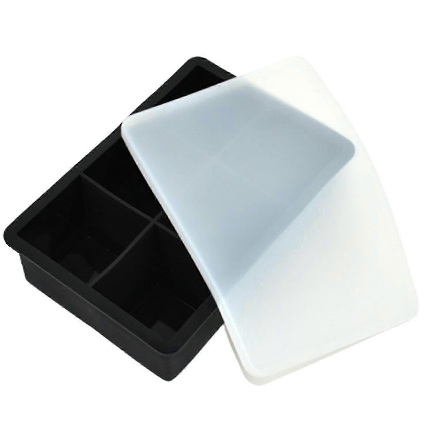 Easy to Demold Non-stick Ice Cube Mold with Removable Lid for Whiskey - 4/6/8 Grids