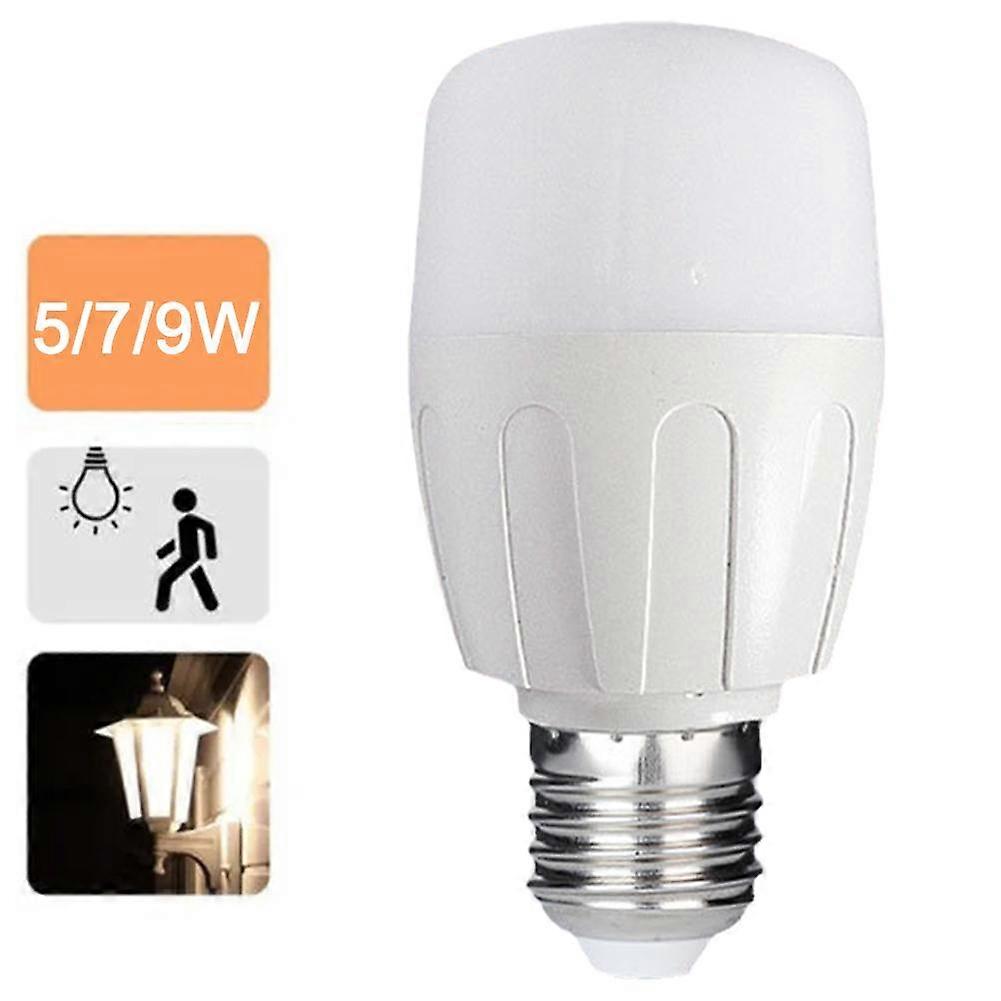 5w luxury model (A) $led induction bulb radar human body induction sound and light control induction corridor E27 screw mouth infrared human body