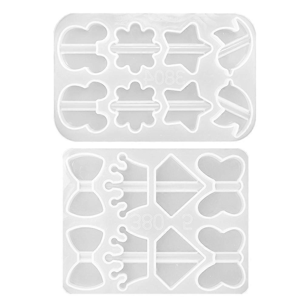 2pcs Straw Buckle Mold DIY Decoration Molds for Creative Drink Accessories, Non Stick, Easy to Use