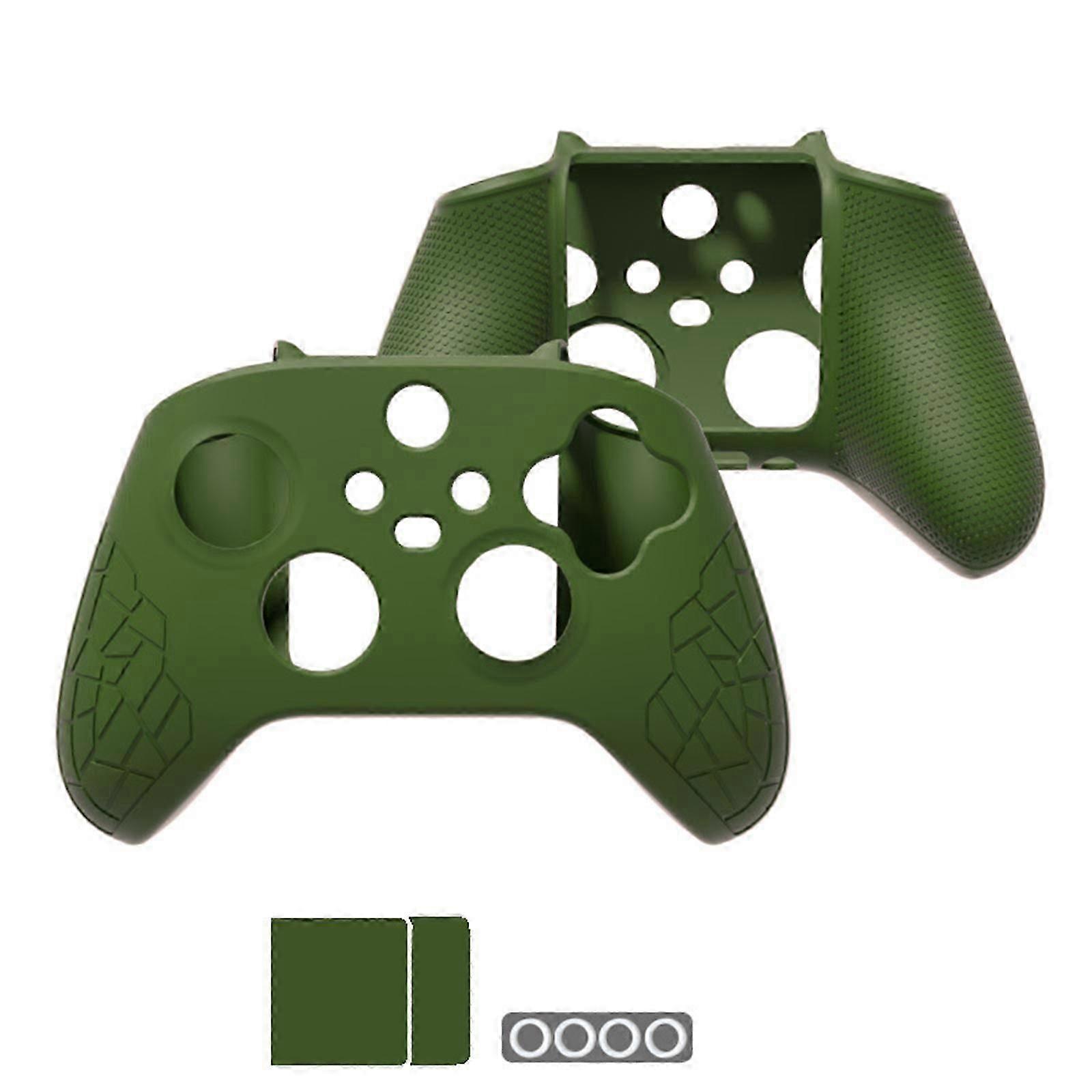 Xbox Series X için Çıkartmalar ve Kaymaz Halkalar ile Silikon Kapak Cilt Kılıfı