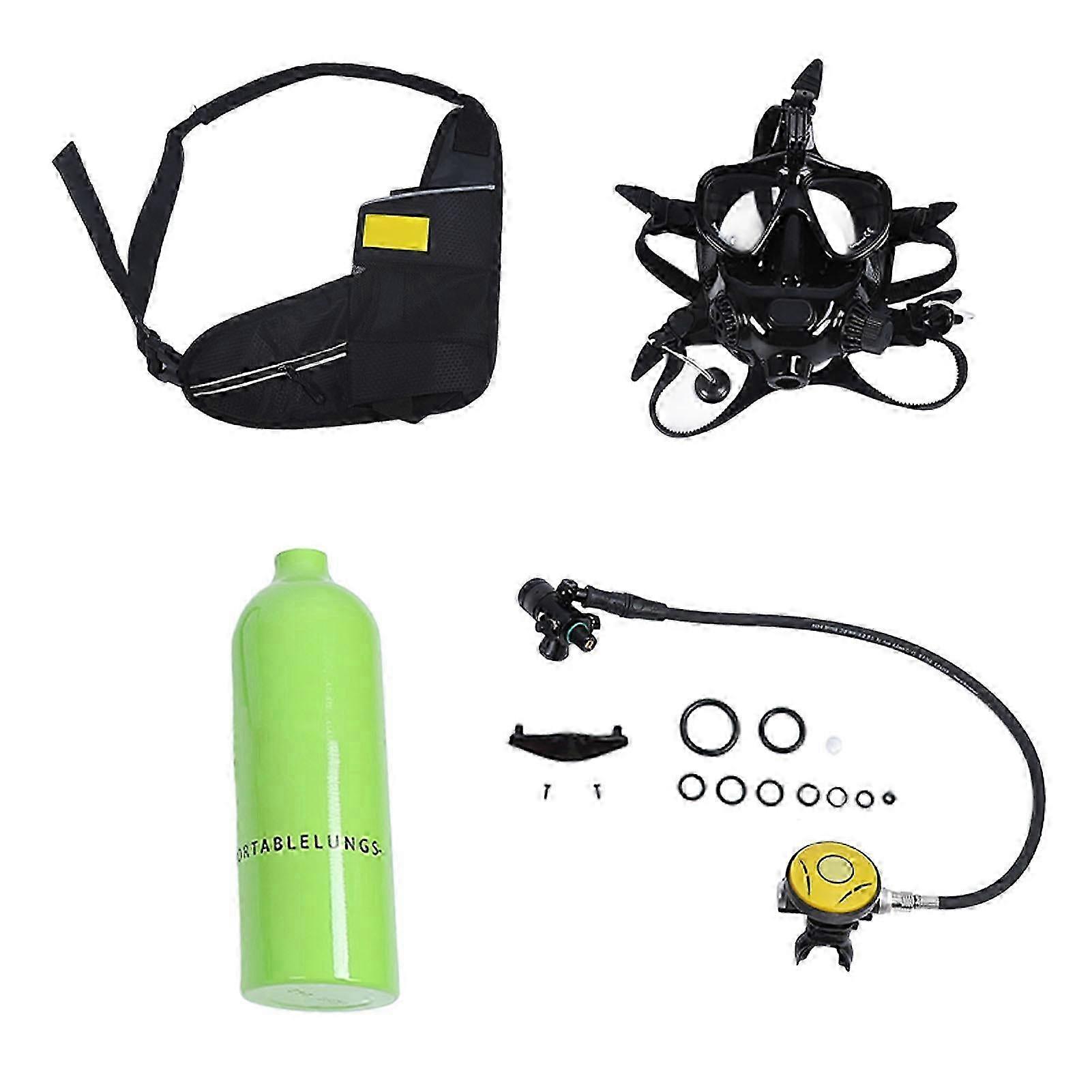 Explore The Depths: Full Face Scuba Diving Tank With 360?? Breathing Tube & Camera Mount
