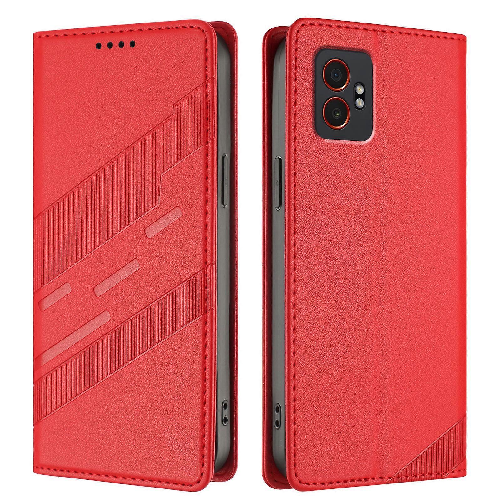 Samsung Galaxy XCover7 Pro電話ケース、パンクスタイル、インプリント、ウォレットスタンド、レザーカバーに対応