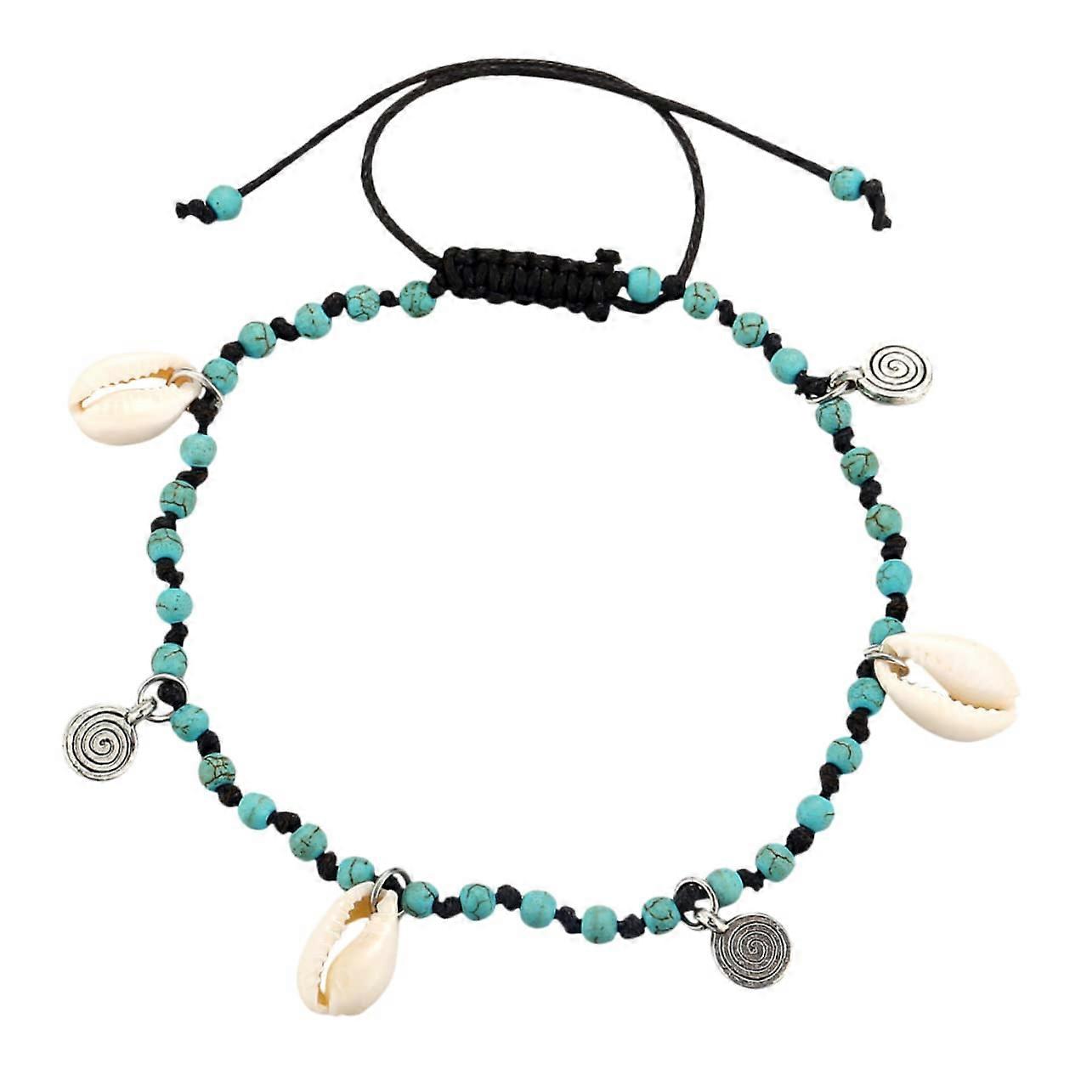 Creative Anklet With Shells Adjustable Women Boho Inspired Anchor Chain For Summer Beach Casual Looks