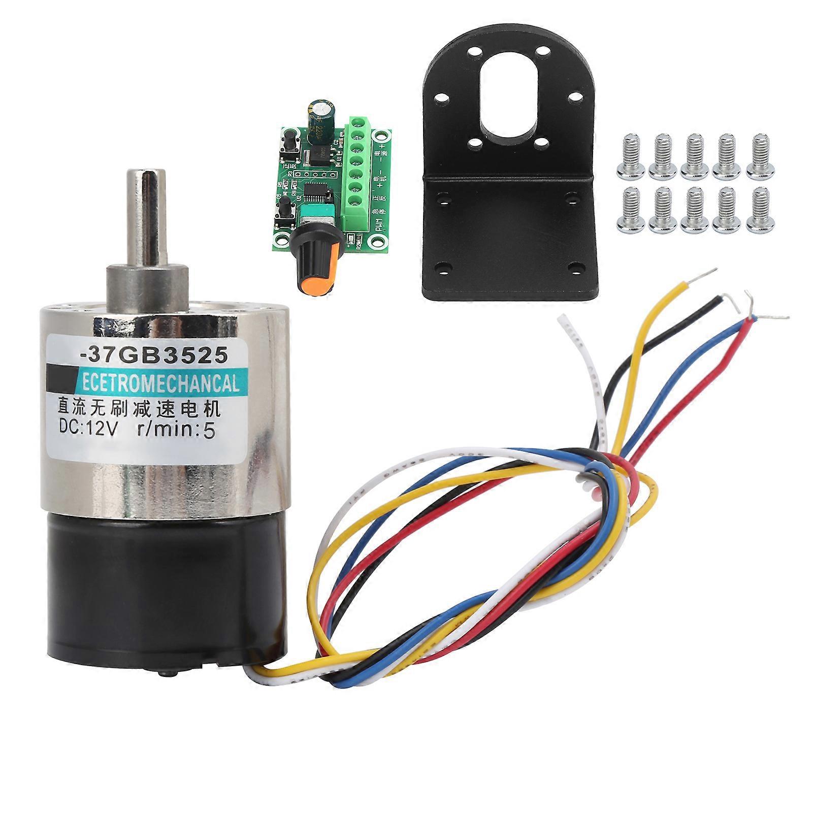 DC Brushless Motor CW/CCW Large Torsion with Bracket Speed Control Board XD‑37GB3525