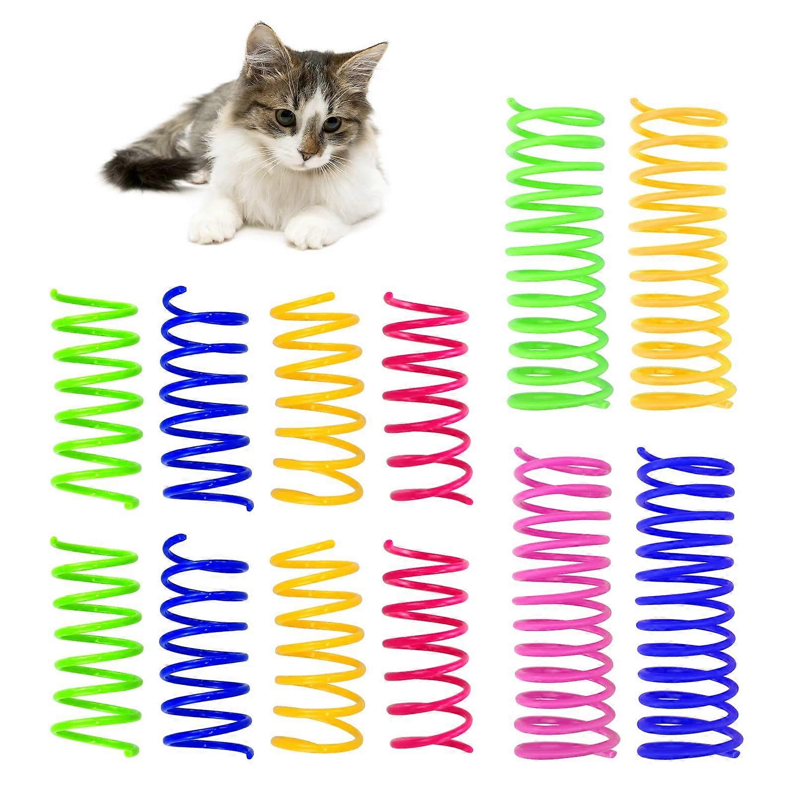 Cat Toys For Indoor Cats - 12-Piece Plastic Feather Set, 4 Large, 8 Small Feathers, Interactive Swatting Toy