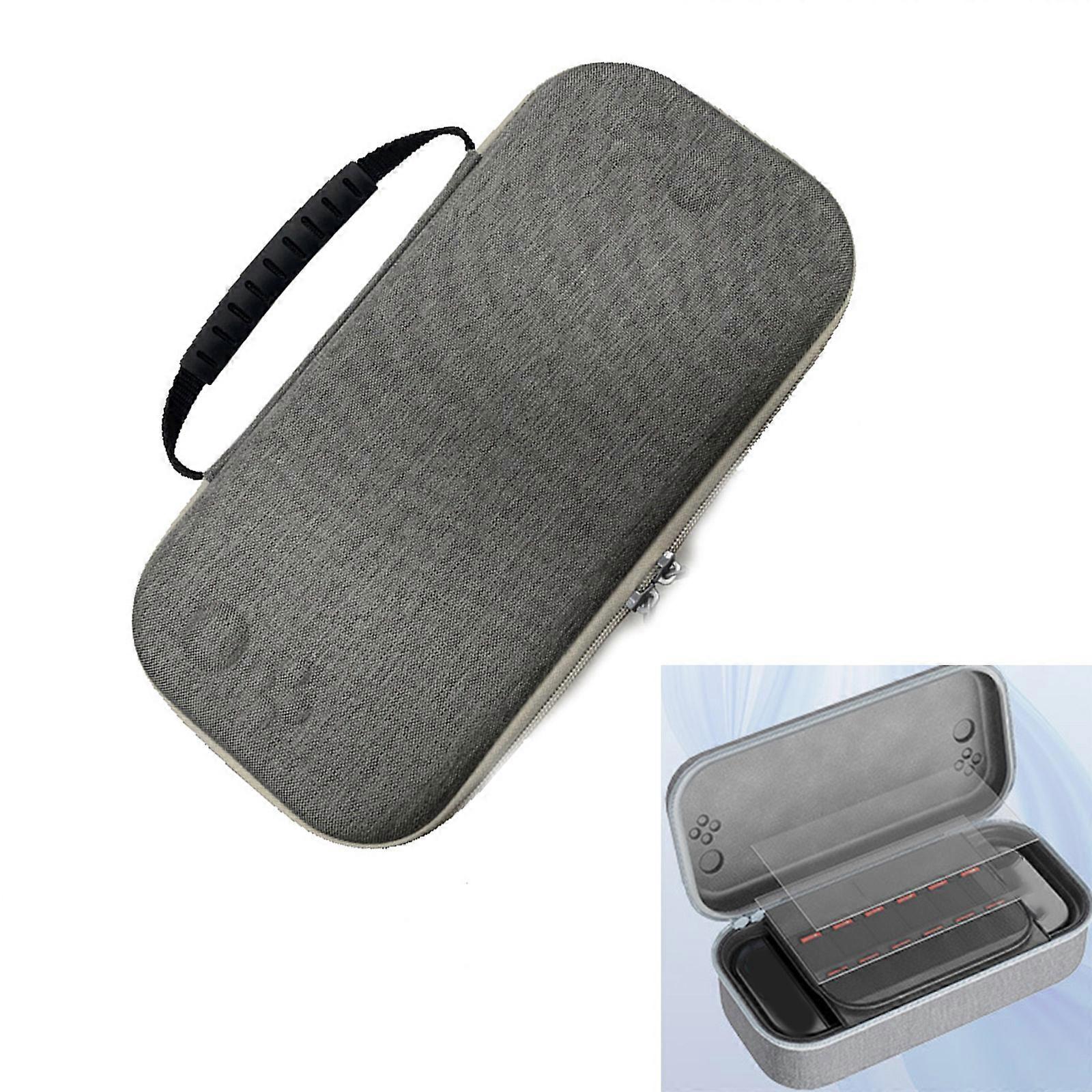 يتضمن حل تخزين وحدة التحكم في الألعاب للجهاز المحمول NS 2 مقابض الإبهام وواقي الشاشة الرمادي