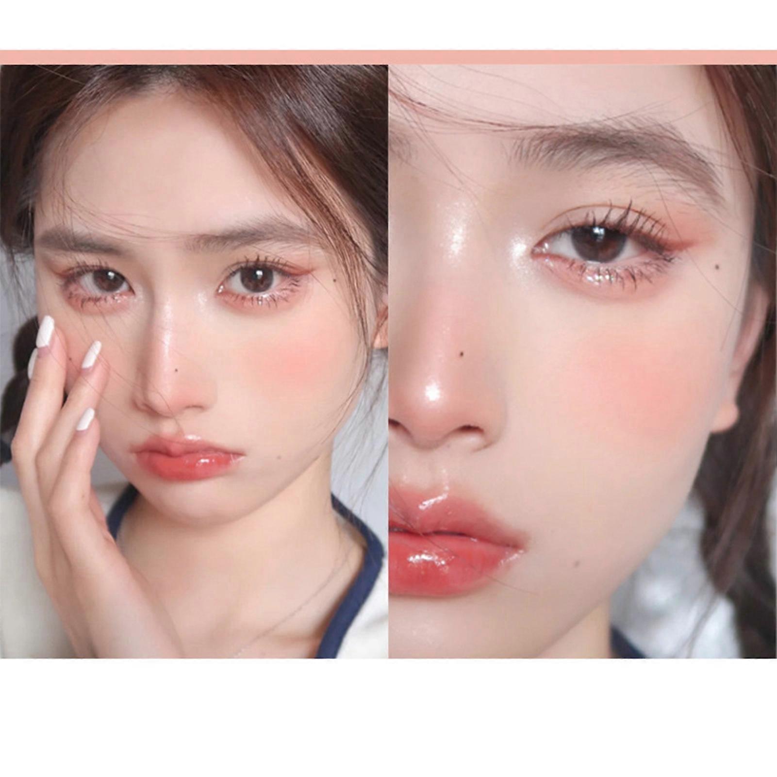 3pcs Cosmetics Mini Single Color Powder Matte Blush Glitter Pearly Portable Blush for Girl 04