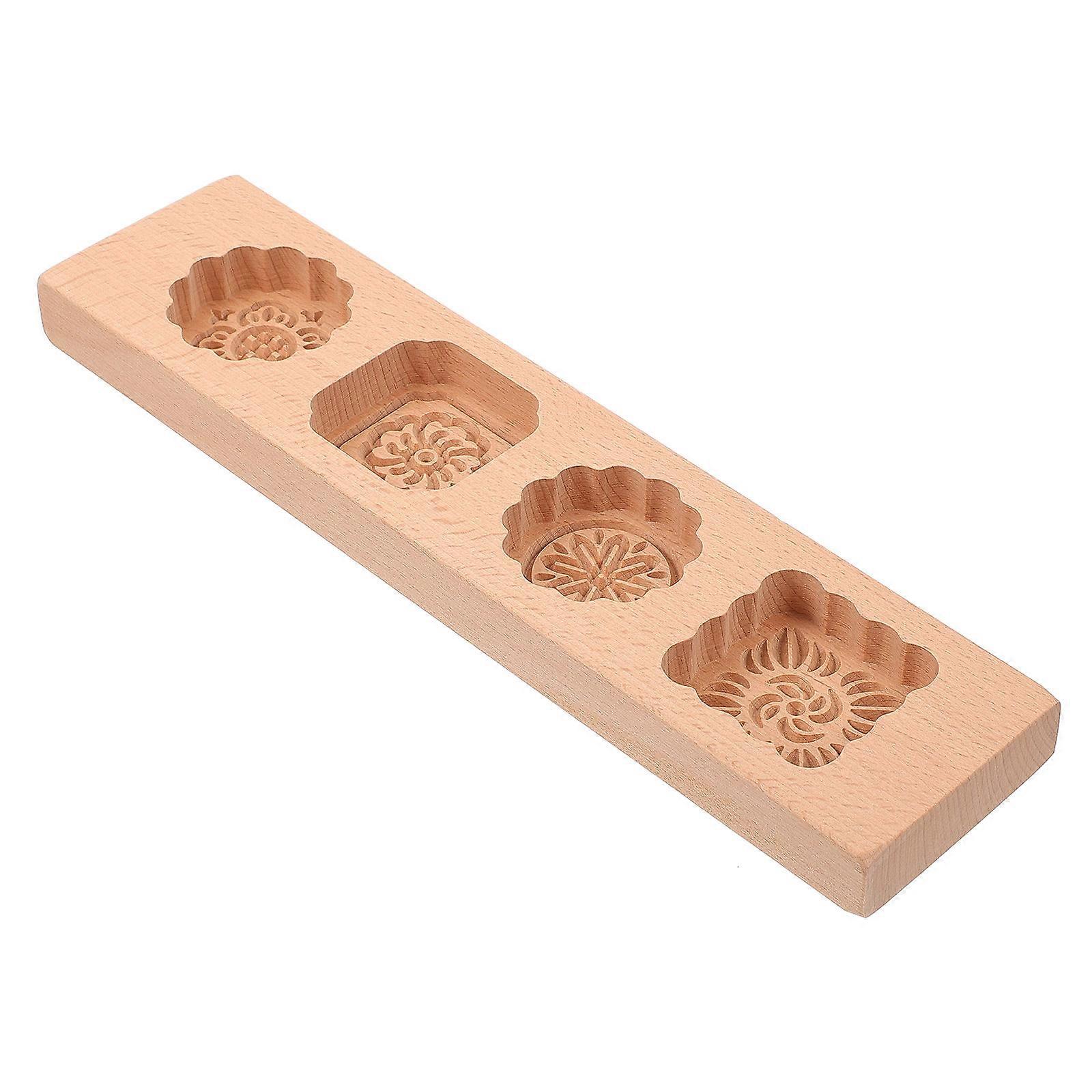 Light Brown Moon Cake Mold for Baking Household Kitchen Utensil 1 Pc Synthetic Material