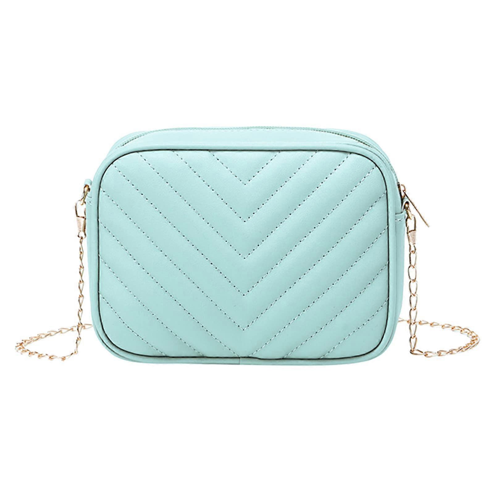 Men's Shoulder Bags Stripe Pattern Chain Strap Red One Size Purse