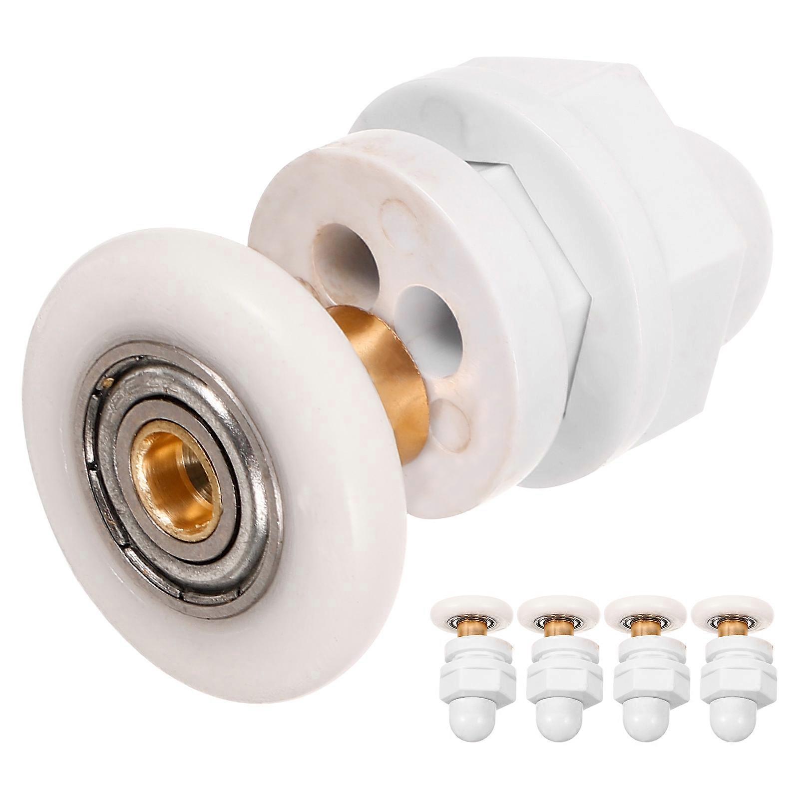 6pcs Shower Door Rollers Replacement for Glass Sliding Doors – Smooth & Quiet Sliding Wheels with Small Bearings for Stable Performance