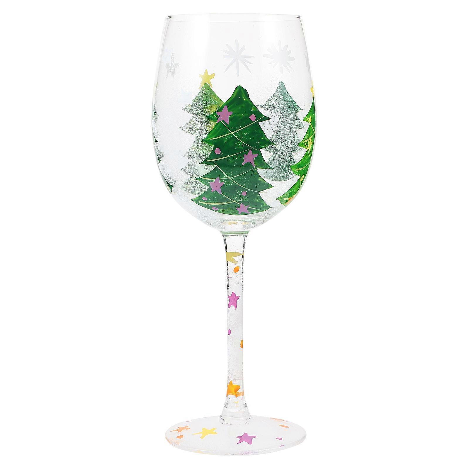 Glass Party Goblets Wine Cups Xmas Themed Drinking 1Set