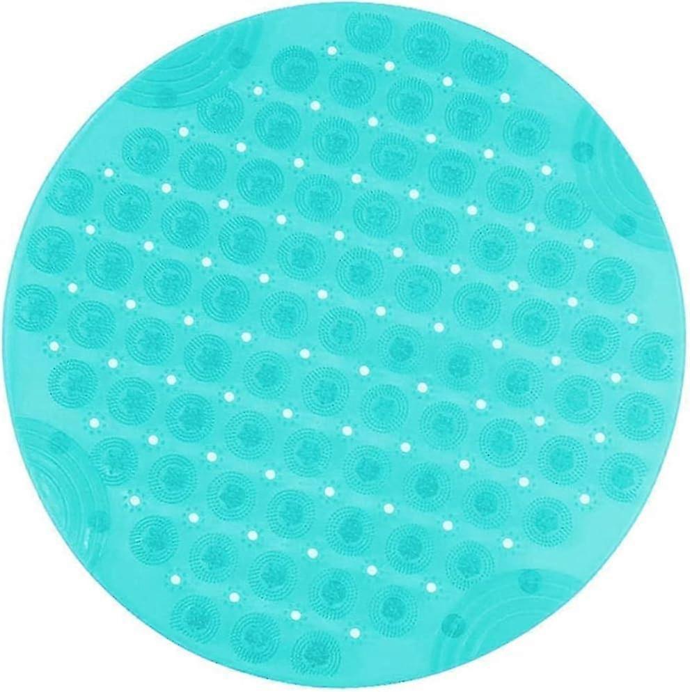 Tapis de bain massant rond antidérapant de 55 cm - Tapis de douche lavable en machine pour une utilisation sûre et confortable dans la salle de bain