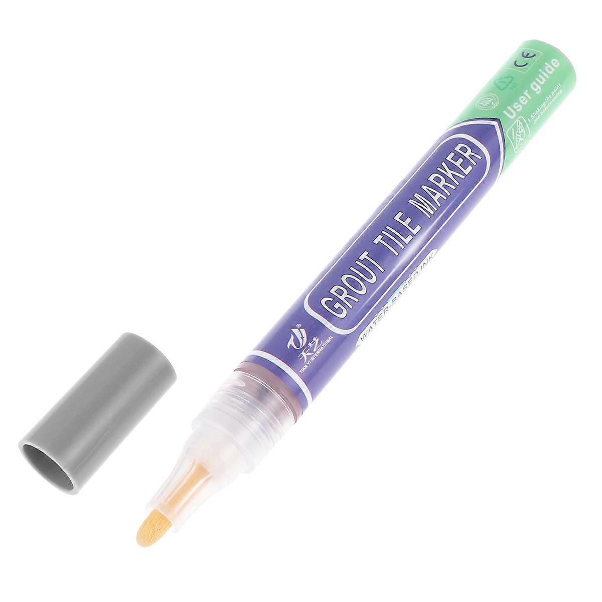 Tile Marker Pen Grout Paint Applicator Rejuvenate Grout for Tile Wall Floor 6Pcs Grey