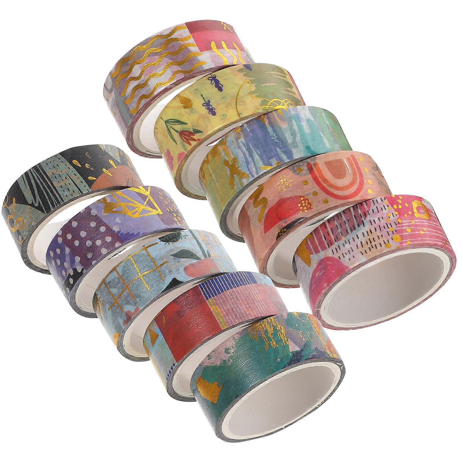 Washi Tape Decorative Adhesive Tapes for Journaling Supplies 10 Rolls