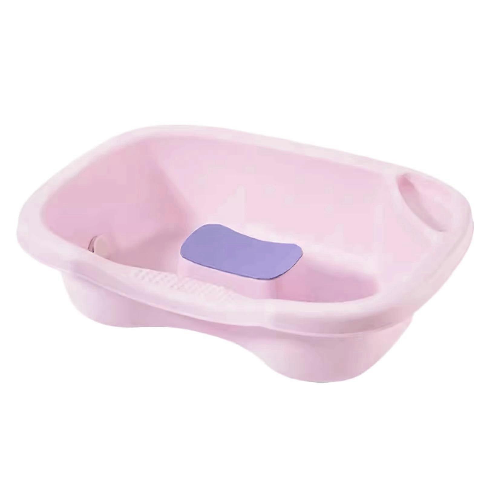 Bac à shampoing ergonomique portable pour les personnes âgées, évier de shampoing compact avec tuyau de drainage, violet