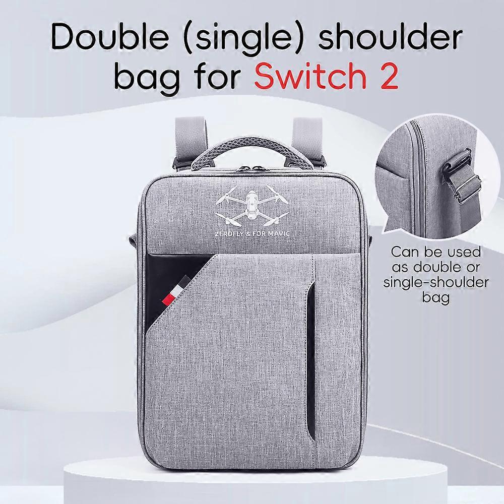 Dual Shoulder Backpack Console Protection Travel Bag Carrying Case for Switch 2