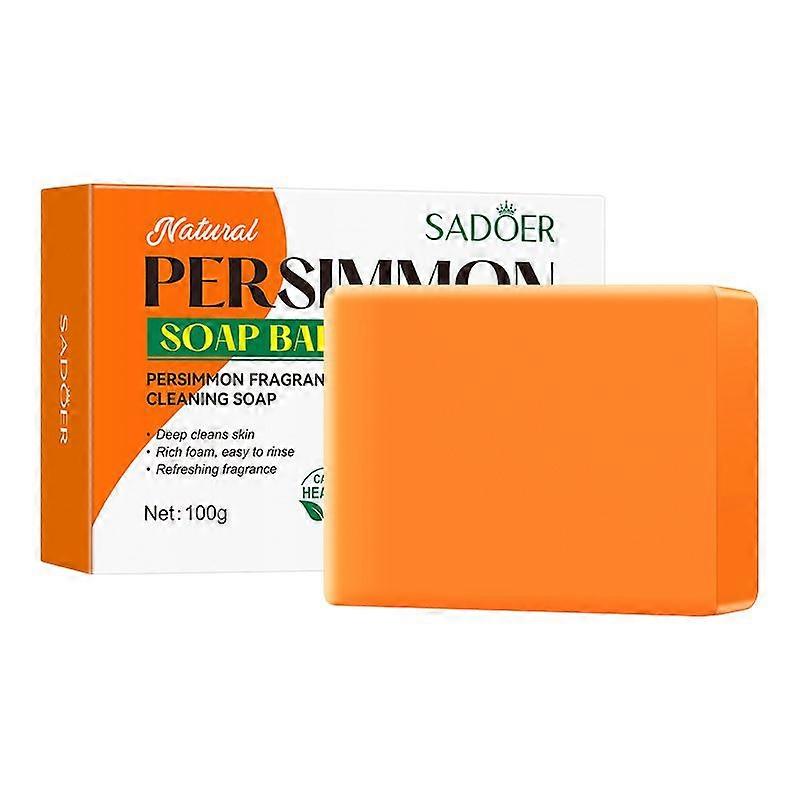Persimmon Soap Bar for Old People Smell, Natural Body Odor Control Bar Soap for Men & Women Deodorizing, Handmade Body Bar Soap for Eliminating Strong