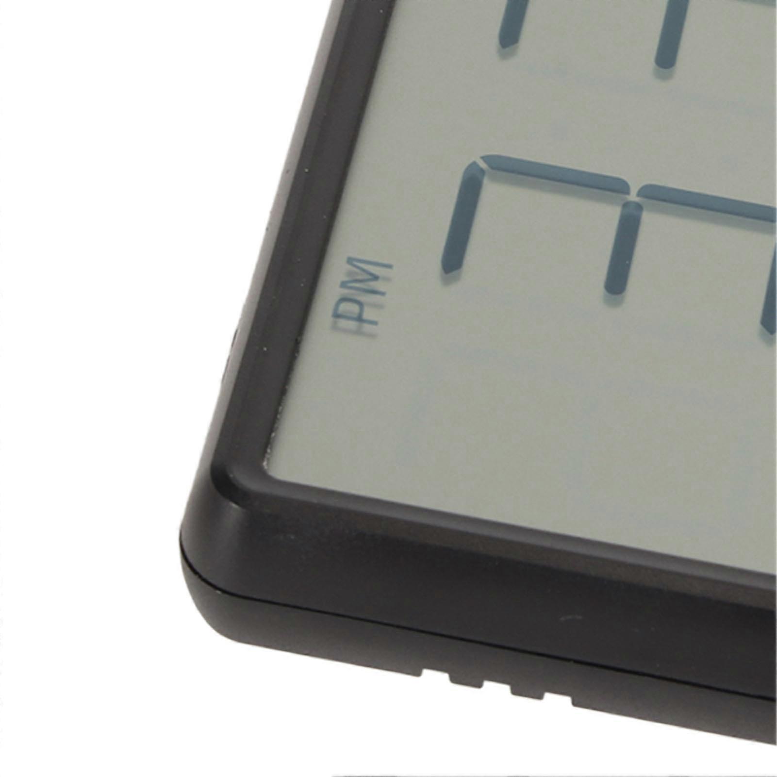 Digital Alarm Clock with Temperature Humidity Display Wall Mounted Digital Clock with Stand Back Magnetic Black