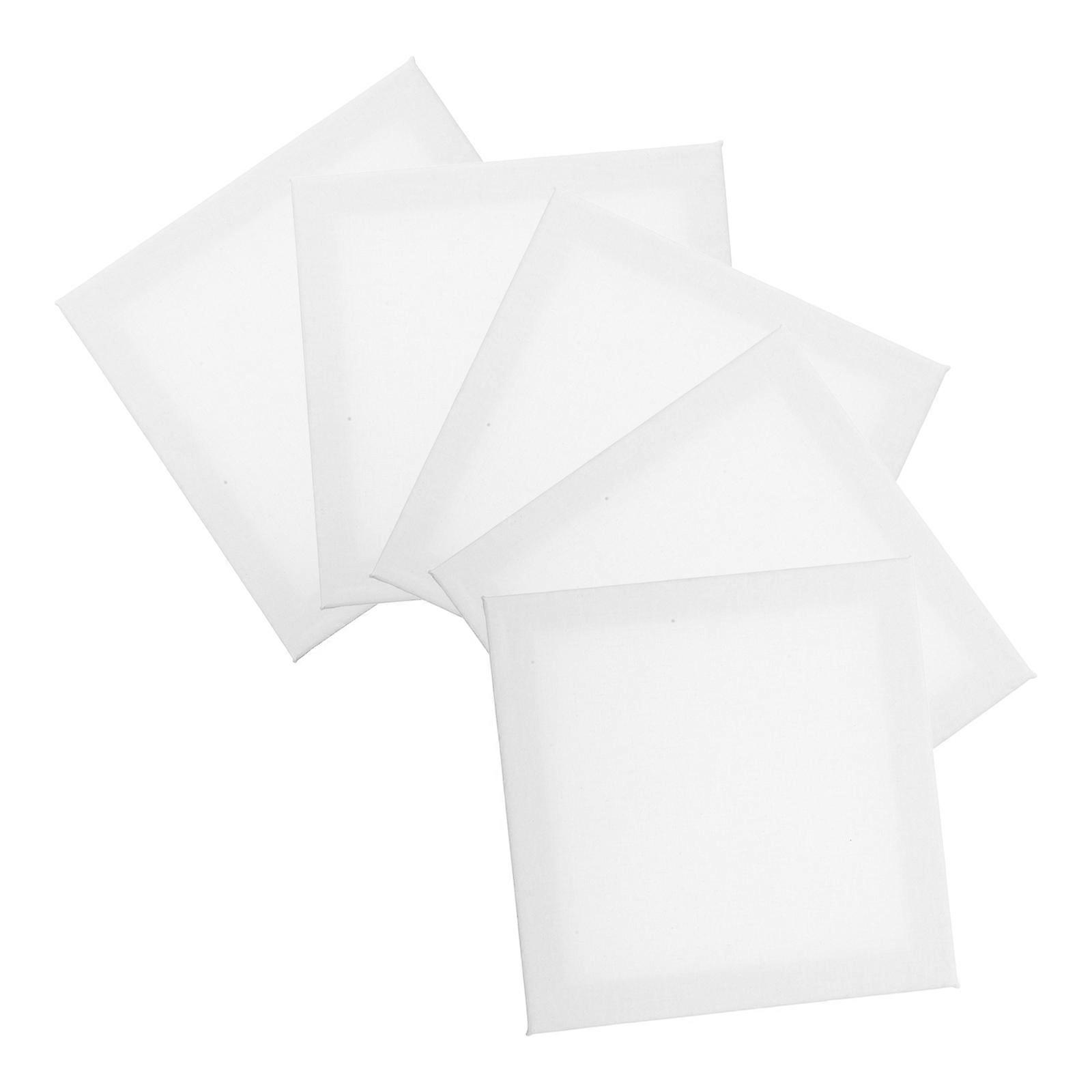 5 Pieces Blank Oil Painting Boards for Beginners White Canvas Wood Frame 9.84x7.87 Inches