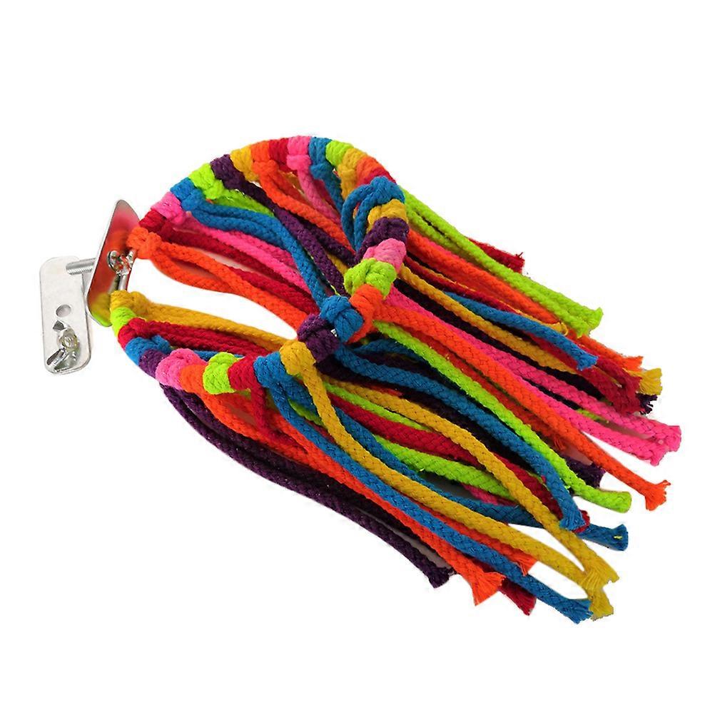 Parrot Rope Chew Toy Biting Rope Toy For Parakeets Fixed Hanging Design 1Set