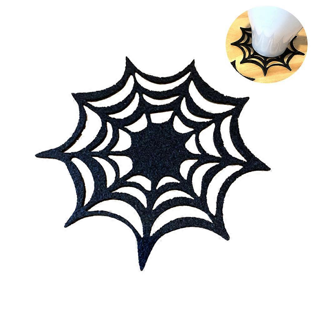Felt Spider Coasters Halloween Coasters Insulation Pads For Tableware Cups Guests Hosts 1Pack