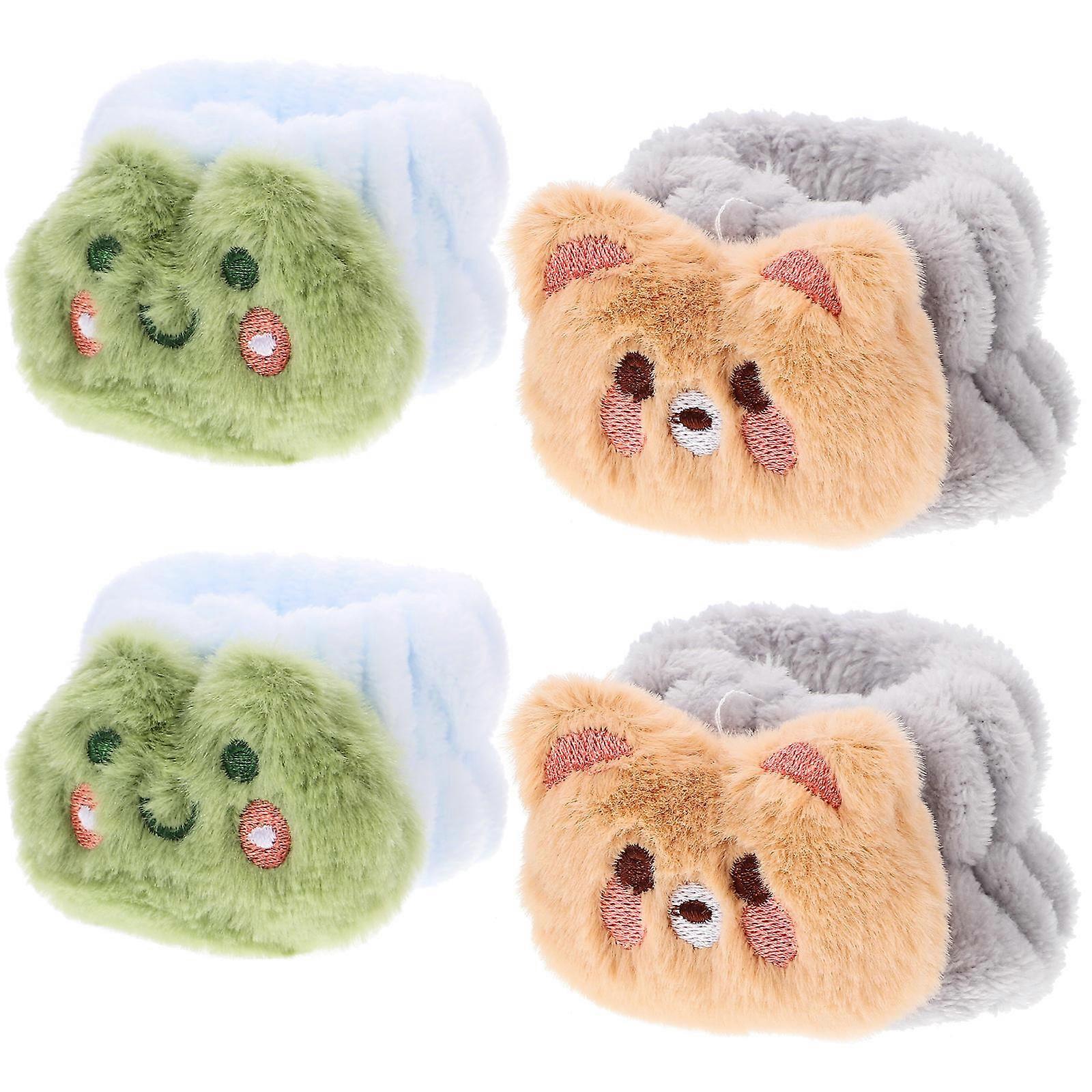 Face Washing Wristbands Prevent Water from Spilling Chic Style Artificial Rabbit 2 Pairs