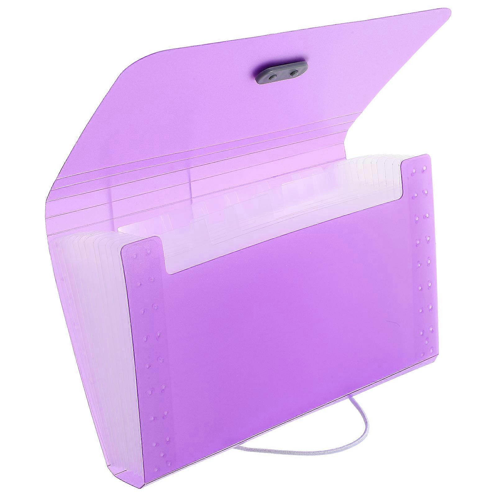 Receipt Binder Expanding Files Folder for Storage Purple Organizer
