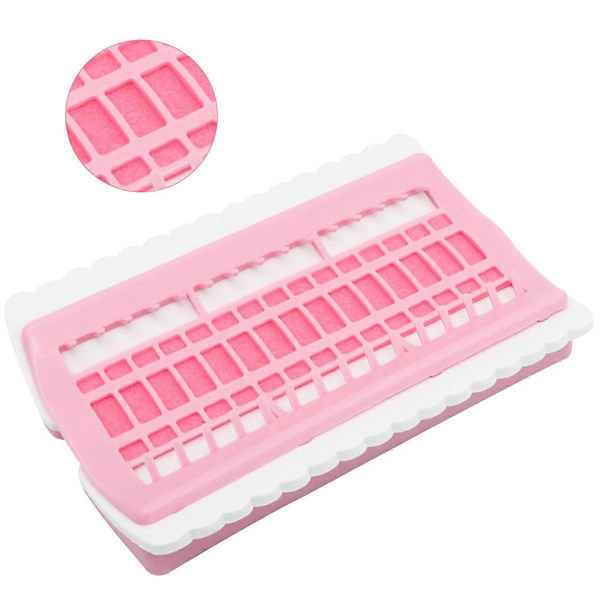 Thread Organizer Cross Stitch Tool Home Use Pink Plastic 30 Holes Thread Arranger 1Pc