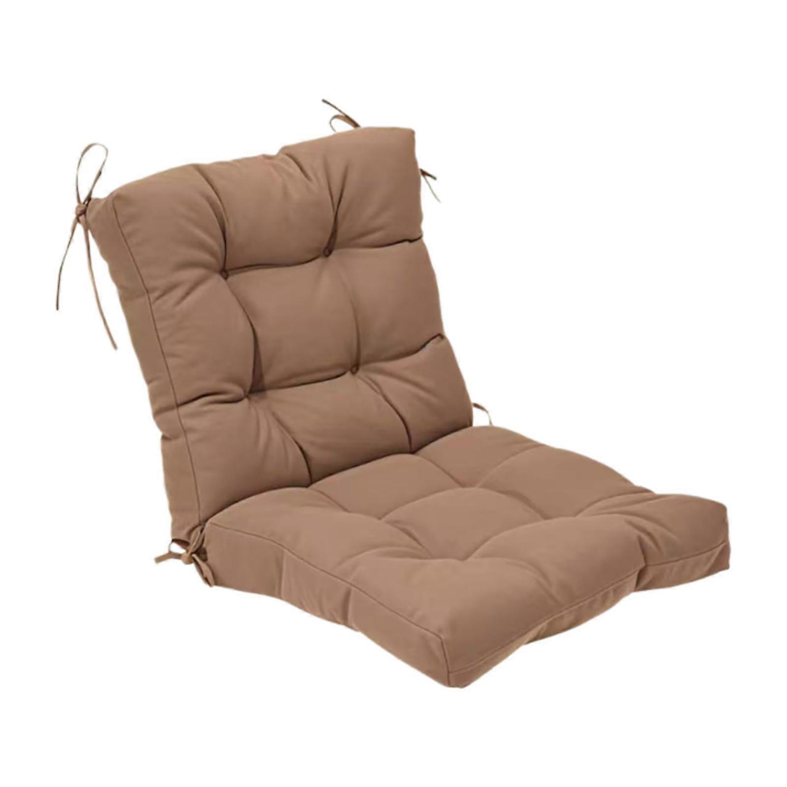 Chair Seat Cushion Thick Soft Polyester Back Support Solid Color Mat Rocking