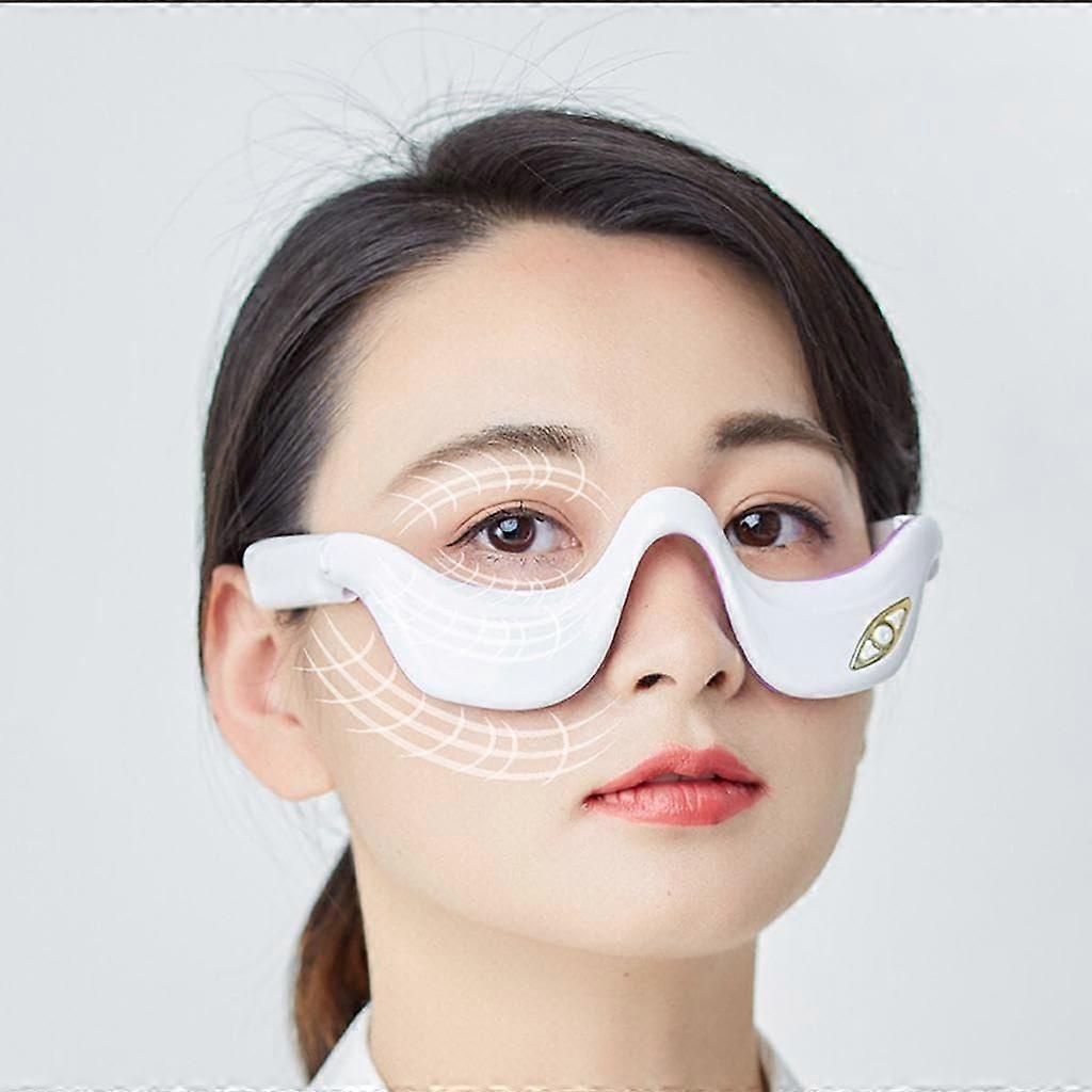 Eye Massage Device with Heat and Vibration for Eye Fatigue Relief - Microcurrent Massage, 3 Intensity Levels, Reduces Wrinkles and Dark Circles