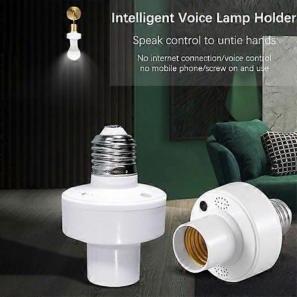1pc offline smart voice lamp head socket adapter E27 LED lamp.