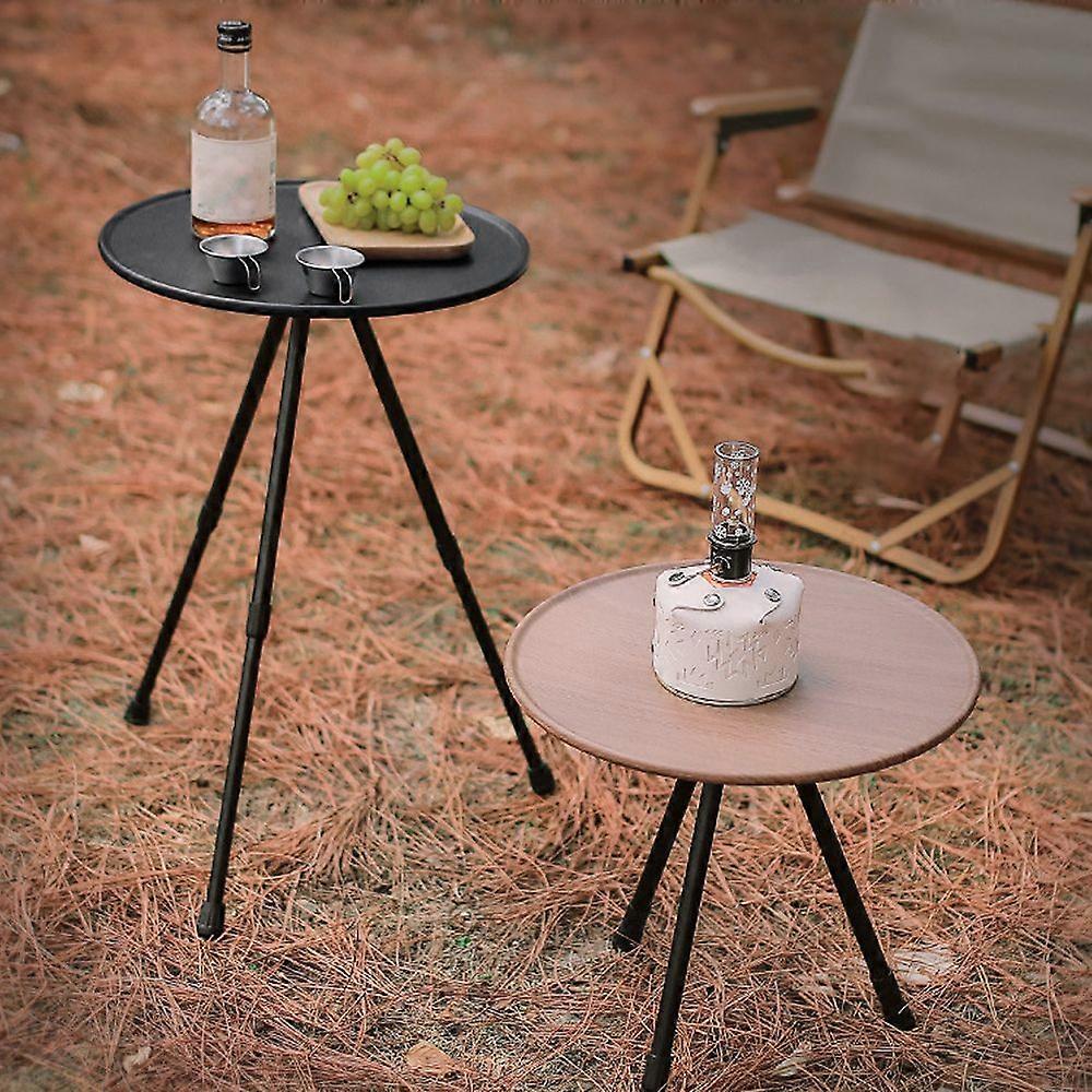 Portable Lightweight Camping Aluminum Alloy Table Height Adjustable Table Folding Outdoor Picnic Fishing Barbecue Mini Round Table