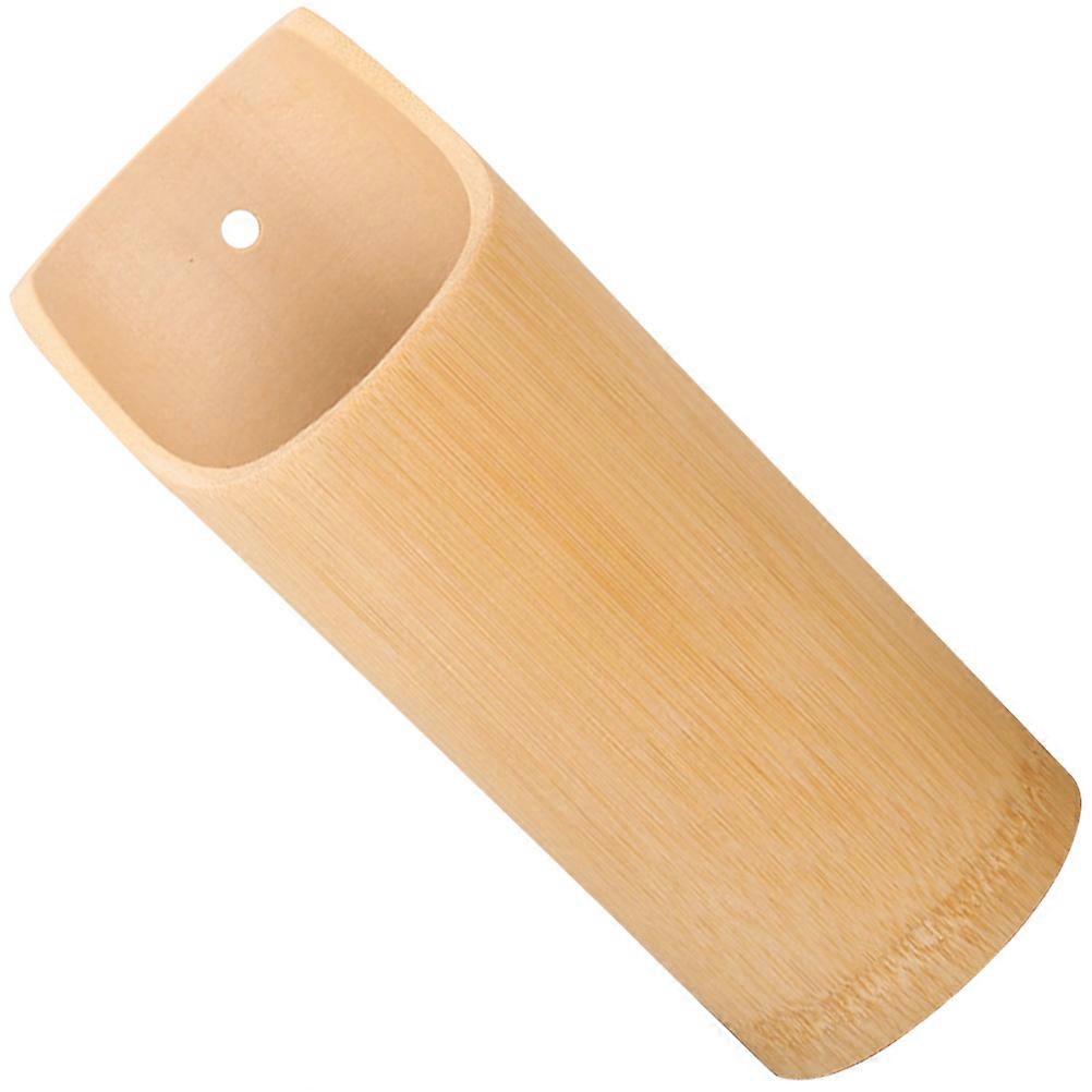Bamboo Chopstick Holder for Daily Use Light Yellow Kitchen Storage Container Durably Made 7.5 x 3.5 inches