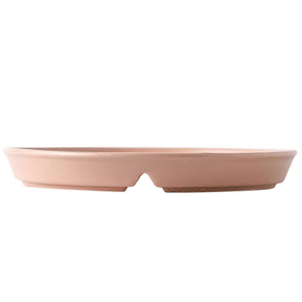 Pink Ceramic Plates for Storage Simple Design Easy to Clean Microwave Safe 7.8 Inches